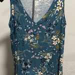 Maurice's  Teal Floral Tank Top Photo 0
