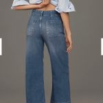 Anthropologie - Maeve The Colette Crop High-Rise Wide-Leg Jeans Blue Wash Denim Photo 1
