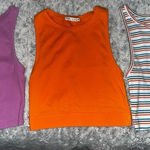 ZARA Bundle of  Crop Tops Multicolor, Orange and Purple Size Small Photo 0