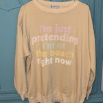 Wildfox Vintage Play Pretend Roadtrip Sweater Dollskill sand pastel graphic HTF Photo 4