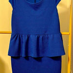 Wet Seal Plus Royal Blue Cap Sleeve Peplum Mini Dress Photo 0