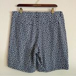 Spanx  Shorts Navy painted dots 10” stretchy women’s shorts, pockets, size XL Photo 6