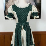 Charming Vintage 1970s Kate Schorer Squaredance Dress! Green Size 8 Photo 0