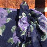 Saylor  Merritt Floral Puff Sleeve Mini Dress in Navy Floral Multi, XL Photo 12