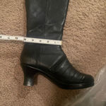 Dansko myra Black Leather Knee High Zipper Heel Boots Womens Size 7.5/8 38 Photo 10