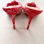 Schutz  Lenie Mule Coral Floral Print Open Toe Stiletto High Heel Sandals Photo 4