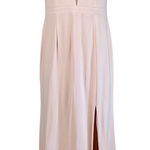 Adrianna Papell  Pink Crepe and Lace Evening Gown Size 10 Thigh Slit Formal Dress Photo 0