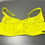 Diesel  X SAVAGE X FENTY Neon Yellow Suspender Bustier Bra in Foiled Fishnet Photo 2