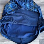 Charming Charlie C Brand Royal Blue Velvet Top Photo 4