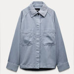 ZARA  Lyocell Chambray Utility Overshirt Photo 0