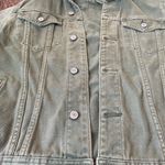 Old Navy women’s green jean jacket Photo 2