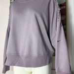 Nike  Lilac Lace-Up Dri-Fit Fleece Training Sweatshirt Plus 1X Purple Photo 0