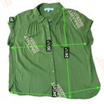 Rose + Olive  Forest Green Button-Down Shirt Photo 5