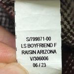 Old Navy  The Boyfriend Shirt Medium Plaid Flannel Raisin Arizona‎ Burgundy Photo 5