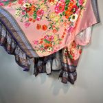 Umgee  Women's Open Front Kimono Cardigan Ruffle Hem Oversized Lightweight Sz S/M Photo 6