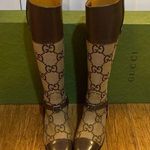 Gucci Monogram Jumbo GG Cordovan Lux Zelda Harness Riding Boots Photo 1