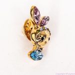 Sparkly Easter Rabbit Chest pin‎ brooch, color: Pink, blue and gold. Photo 4
