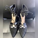 ZARA Women’s Elegant Black Suede Lace-Up Cut Out Pumps Heels Size 40/ 9.5 US Photo 3