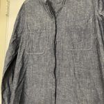Vince . Patch Pocket Shirt Blue Rinse Button down Chambray Mandarin Collar XS Photo 3