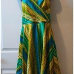 Calvin Klein Multicolor Halter Neck Dress Open Back Fit & Flare Size 4. Photo 0