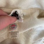 Vintage 70s Off White Cream Maxi Dress Point Collar Blazer Floral Jaquard Size M Photo 10