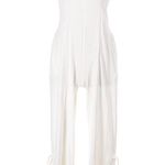 Anthropologie Daily Practice S Jumpsuit One Piece Pant Outfit Sleeveless Silk White Photo 0