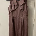 Loft  Ann Taylor Blush Ruffle Sheath Dress 6P Corporate Siren Coquette Girl Photo 0