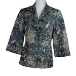 Lafayette 148 Helena Jacket Size 4 Floral Brocade Blue Green Workwear Office Photo 7