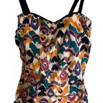 New! Profile by Gottex Tankini 34E / 34DD Shirred Underwire Tankini Top Blue Size undefined Photo 0