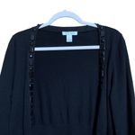 White House | Black Market Womens Size Large Silk Blend Embellished Open Cardigan Photo 1