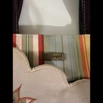 Longaberger Floral Handbag with Stripes Yellow Photo 1