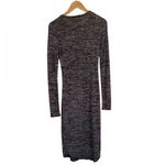 Wilfred Free Aritzia Long Sleeve Sweater Midi Dress Scoop Neck Purple Gray Small Photo 6