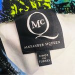 ALEXANDER MCQUEEN Rainbow Alligator Print Black Pencil Skirt Blue Size M Photo 8
