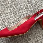 NEW Greatonu Bright Red Women’s Kitten Heels Suede Leather Size 39 Shoes NWOB Photo 4