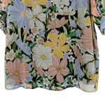 Sugar Lips Topanga Floral Tailwind Henley Button Front Blouse size 1X Long Sleeve Photo 5