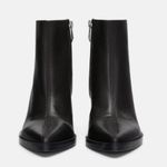 ZARA  Pointed Western Side Zip Leather Ankle Wedge Heel NWOT Photo 4