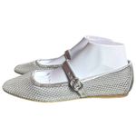 Dolce Vita Rodni Mesh Mary Jane Flats Silver Balletcore Fairy Luxury Career 9.5 Photo 2
