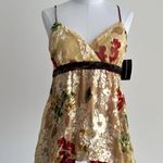 Eyeshadow Y2K Cami Babydoll Top Large Burnout Velvet Whimsical Boho Festival Photo 0