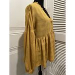 Time & Tru Womens Small Babydoll Blouse • Apple Juice • Top Gathered Ruffle Photo 1