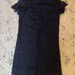 Lulus  Take Me to Brunch Navy Blue Lace Shift Dress - Size Extra Small Photo 2