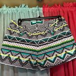 New York & Co. NY&C Women's Geometric Patterned Shorts - Black, Green, White Photo 2