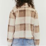 Princess Polly Checkered Teddy Jacket - Brown and Cream Photo 1