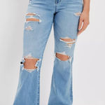 American Eagle  NWTs Ripped Curvy Super High Waisted Flare Jeans size 30 size 10 Photo 0