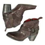 Bed Stu Tania Ankle Harness Western Boots Teak Rustic Leather Size 8.5 Photo 10