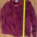 Charlotte Russe Deep Red Button-Up Jacket elastic waist woman’s XL Photo 5