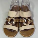 Skechers  Women's Cali/Beverlee Cork Wedge T-Strap Sandals Sail Away Beige-8.5 Photo 0