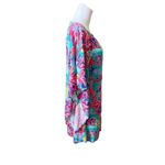 Lilly Pulitzer Stefani Dress Trippin & Sippin Beach Coverup Aqua Pink Cruisewear Photo 3