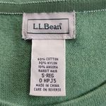 L.L.Bean Green Angora Blend Peplum Sweater Photo 5