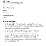 NWT Adreamly Clothing Co Women's Sexy Scoop Neck Tank Tops bodysuit in Black Photo 6