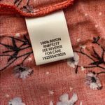 Candie's  Red Floral Tie Front Blouse Size L Photo 3